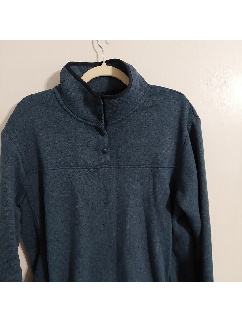 Eddie Bauer Women's XL Blue Polyester Pullover Fleece Sweater